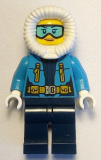 LEGO cty0926 Arctic Explorer Female - Fur-Lined Hood, Light Blue Ski Goggles