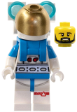 LEGO cty1414 Lunar Research Astronaut - Male, White and Dark Azure Suit, White Helmet, Metallic Gold Visor, Backpack Lights, Beard