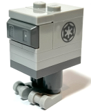 LEGO sw1252 Gonk Droid (GNK Power Droid), Light Bluish Gray Body and Feet, Imperial Logo